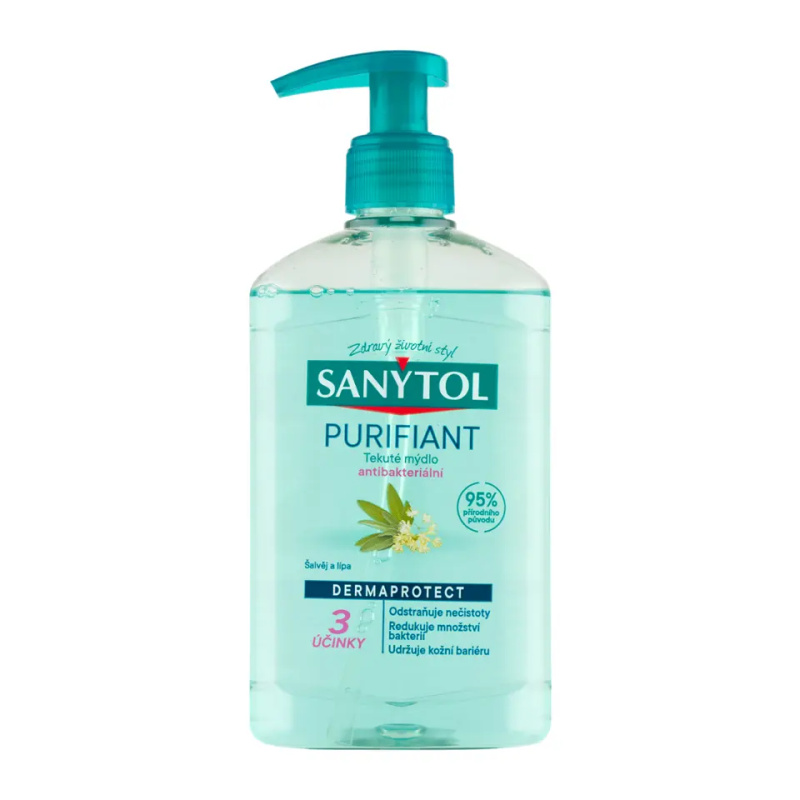 Sanytol Purifiant - tekuté mýdlo - Šalvěj a lípa, 250 ml