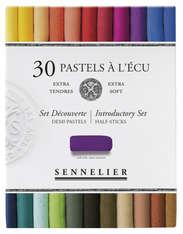 Sada suchých pastelů Sennelier 30 polovičních základní