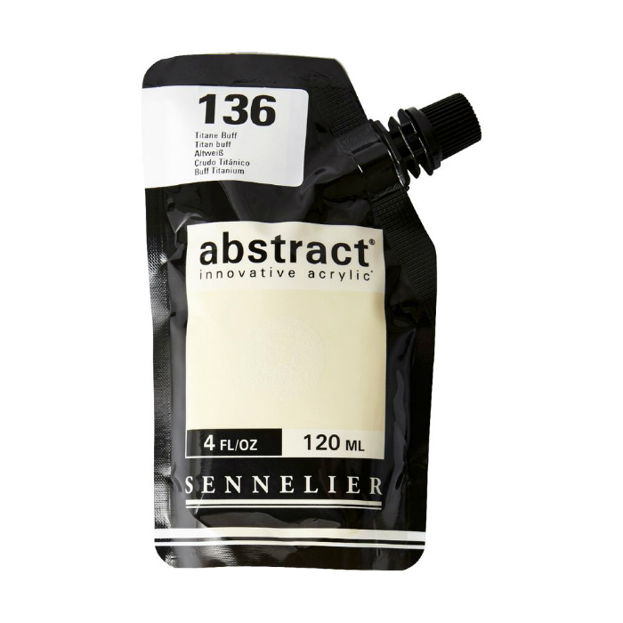 Akrylová barva Abstract 120ml - Titan buff 136, smetanová
