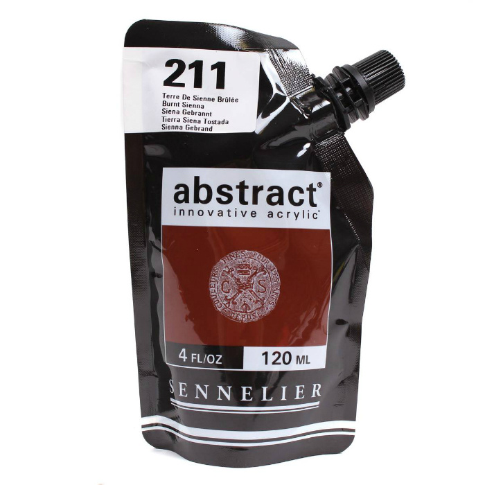 Akrylová barva Abstract 120ml - Burnt Sienna 211, hnědá