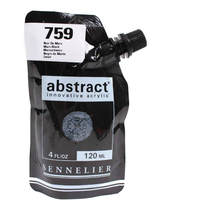 Akrylová barva Abstract 120ml - Mars Black 759, černá