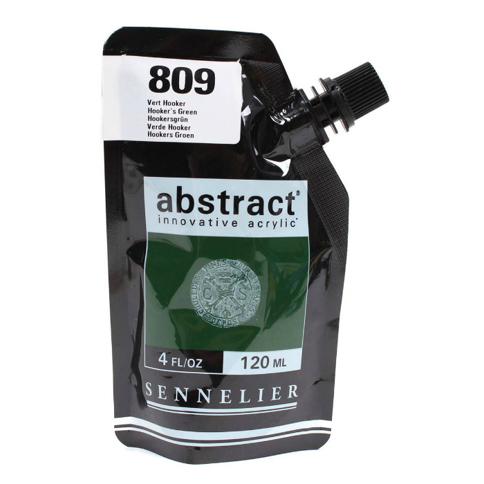 Akrylová barva Abstract 120ml - Hooker's Green 809, jedlová zeleň