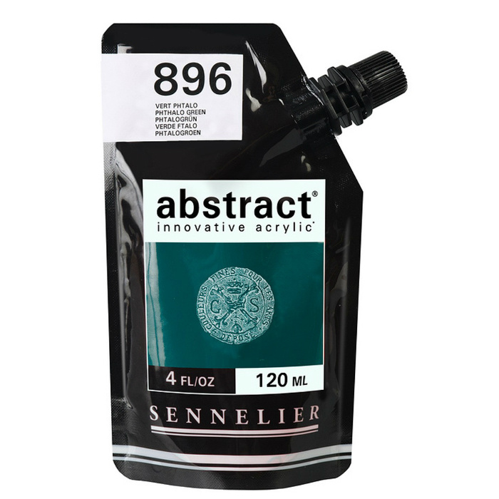Akrylová barva Abstract 120ml - Phthalo Green 896, tmavá modrozelená