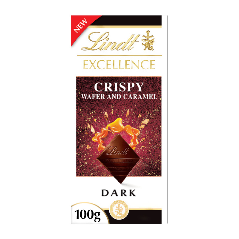 Lindt Čokoláda EXCELLENCE Hořká s oplatkou a karamelem