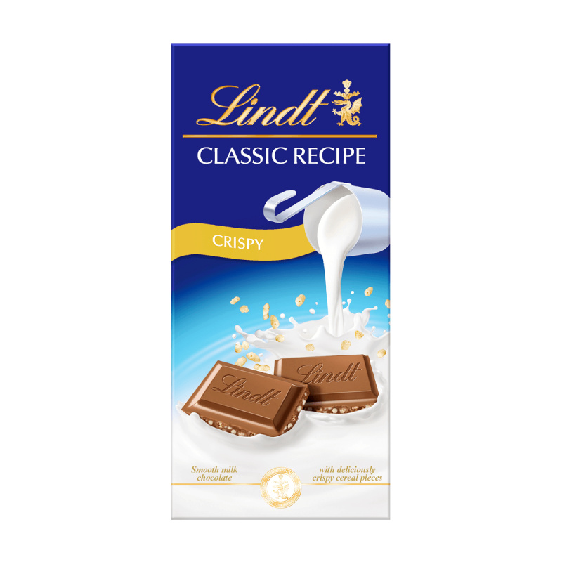 Lindt Čokoláda Classic mléčná s kousky sušenek