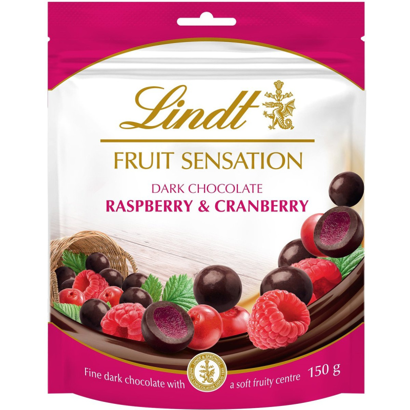Lindt Sensation Fruit Maliny & Brusinky v hořké čokoládě