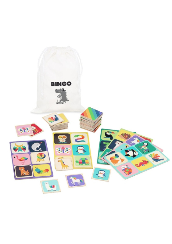 Vilac Dřevěné bingo duhová zvířata