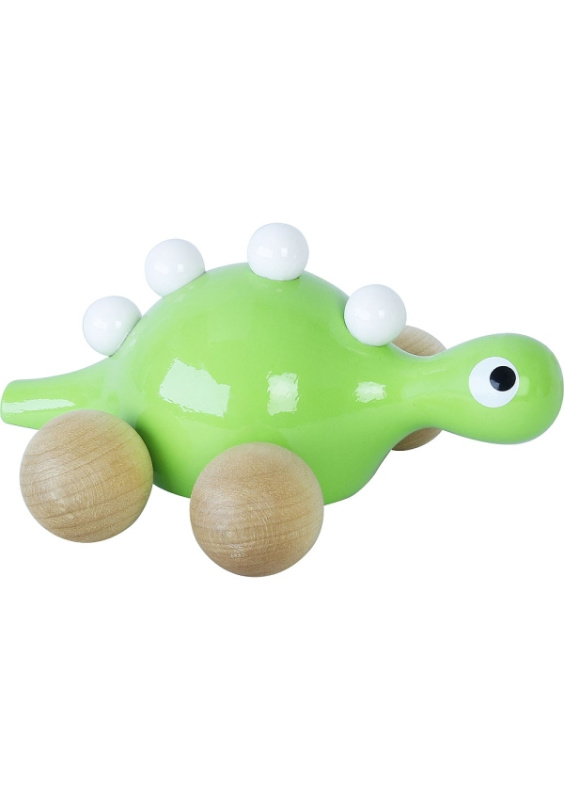 Vilac dřevěný dinosaurus na kolečkách zelený