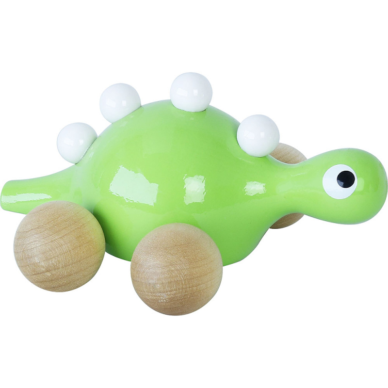 Vilac dřevěný dinosaurus na kolečkách zelený