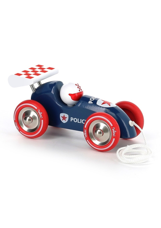 Vilac Tahací závodní auto s křídlem policejní
