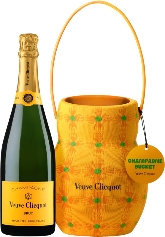 Veuve Clicquot Brut Yellow Label chladicí vědro 12,5% 0,75l (dárkové balení kazeta)