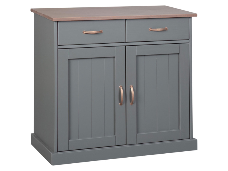 Inter Link Příborník/Komoda Westerland (Se 2 zásuvkami a 2 otočnými dvířky, šedá)