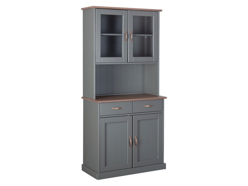 Inter Link Příborník Westerland (Se 2 zásuvkami a 4 otočnými dvířky, šedá, sépiová/hnědá)