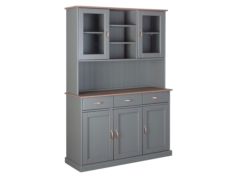 Inter Link Příborník Westerland (Se 3 zásuvkami a 5 otočnými dvířky, šedá, sépiová/hnědá)