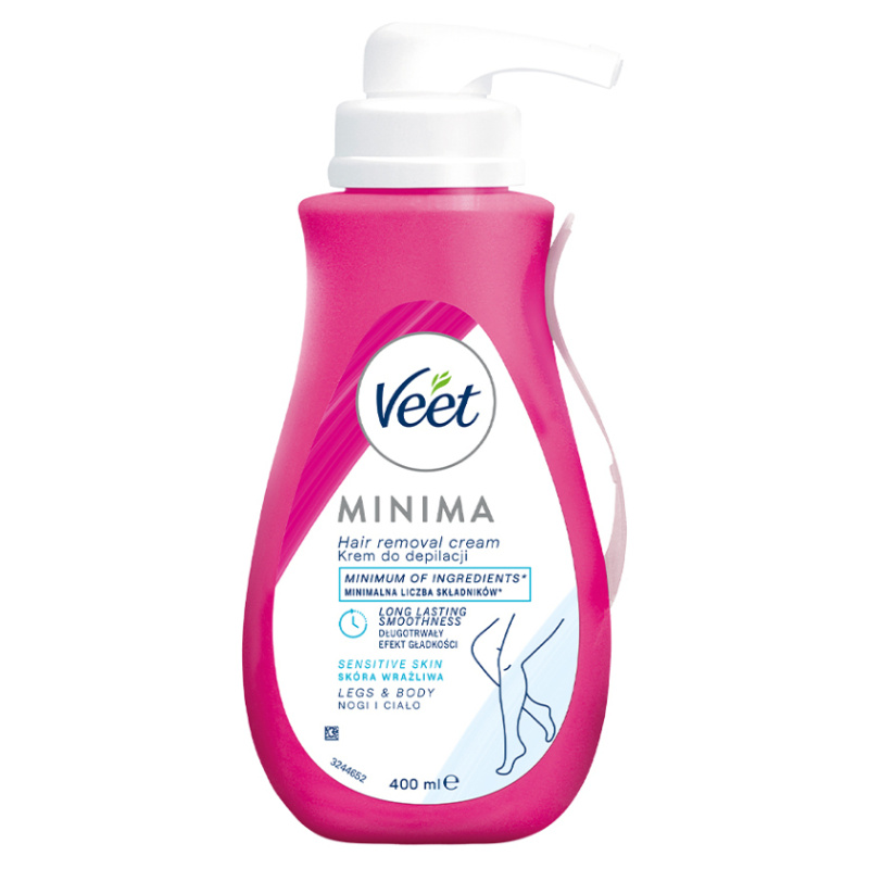 Veet Minima Sensitive Skin depilační krém pro citlivou pokožku aloe vera a vitamin E 400 ml