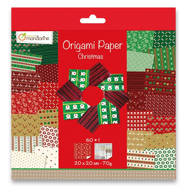 Sada papírů Clairefontaine Origami Christmas 2 60 listů Clairefontaine