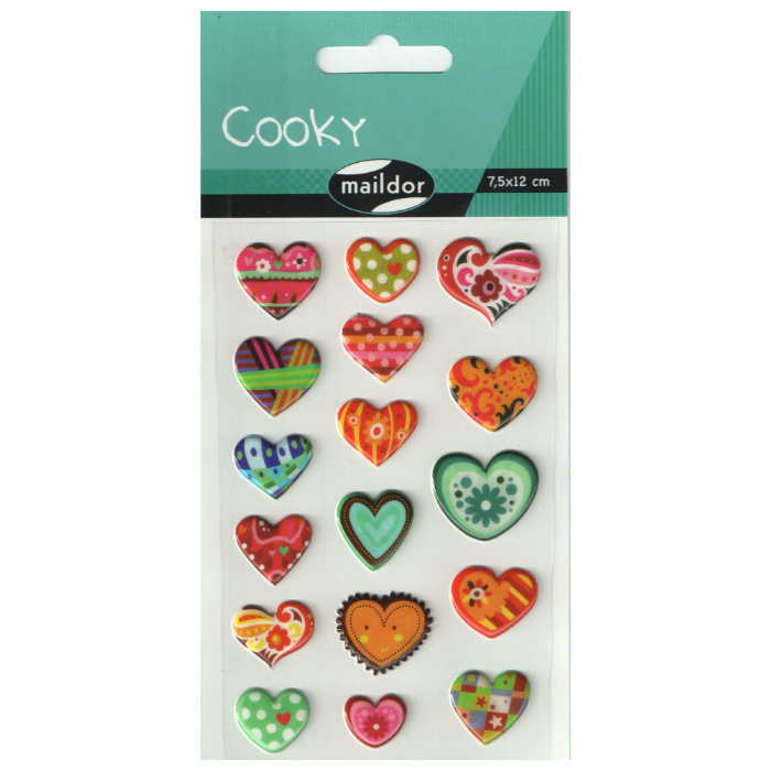 Samolepky Maildor 3D Cooky Srdce Maildor