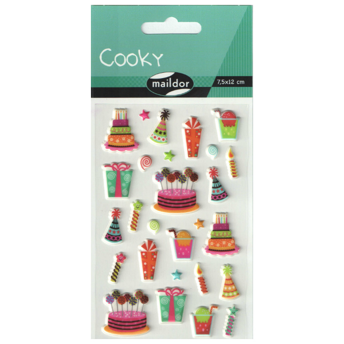 Samolepky Maildor 3D Cooky Narozeniny Maildor