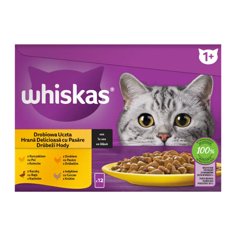 Whiskas Drůbeží Hody ve Šťávě  - 12x85 g