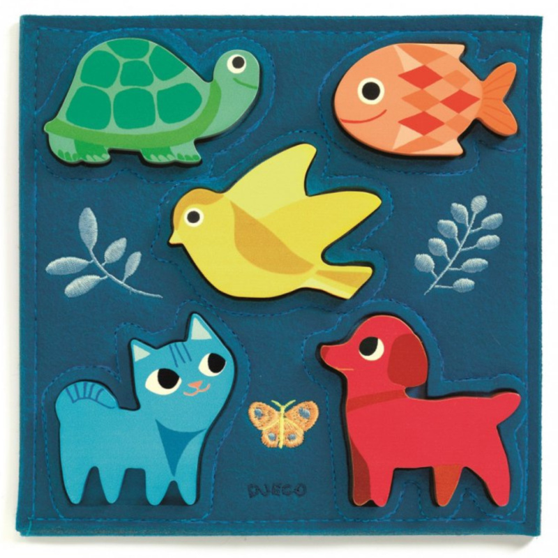 DJECO Dřevěné puzzle zvířátka