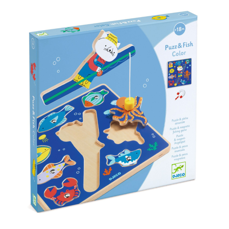 DJECO Vkládací puzzle Rybolov