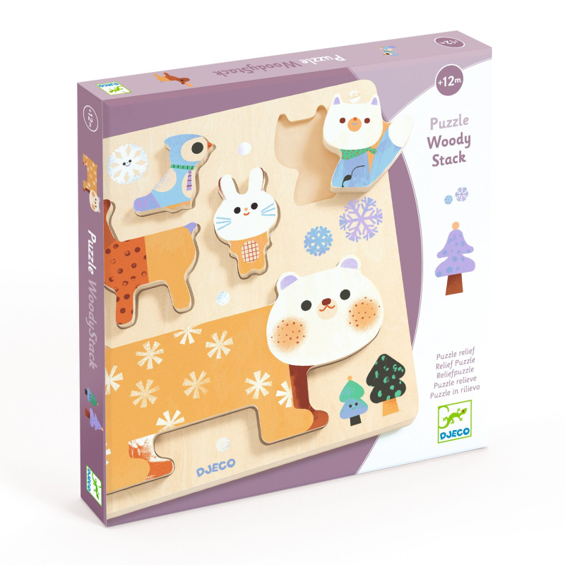 DJECO Dřevěné puzzle WoodyStack