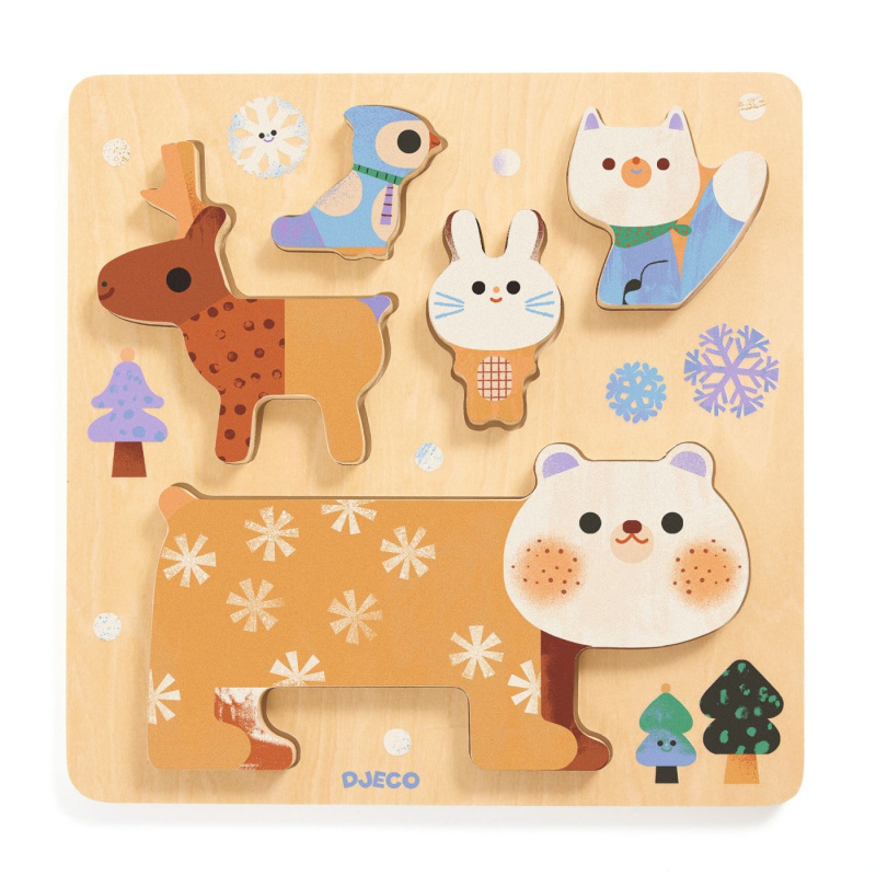 DJECO Dřevěné puzzle WoodyStack