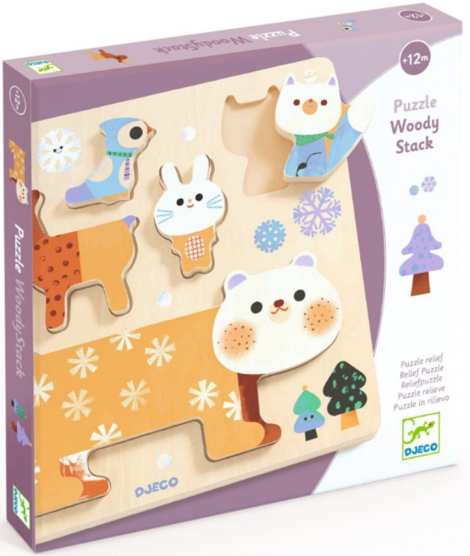 DJECO Dřevěné puzzle WoodyStack
