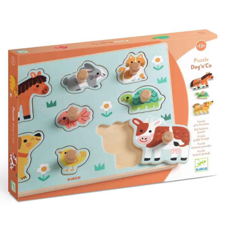 DJECO Vkládací puzzle Zvířata z farmy