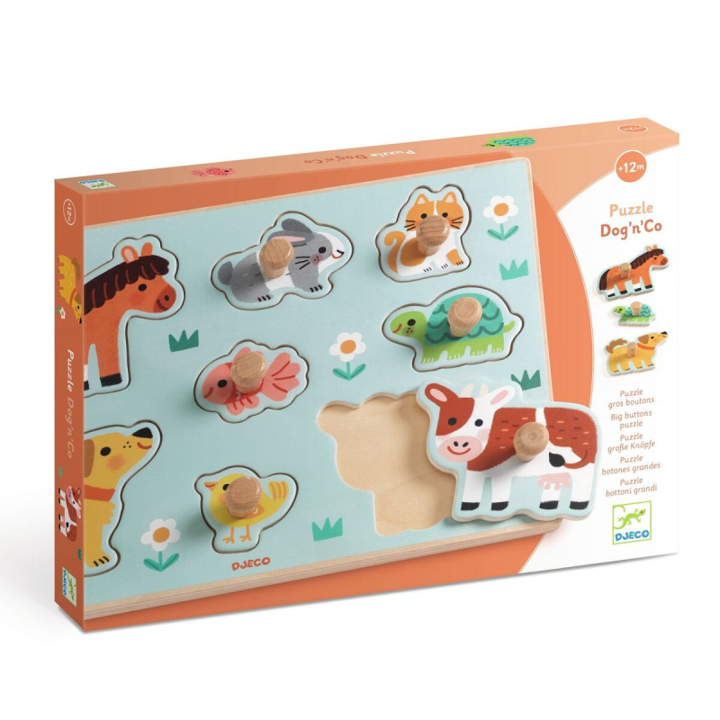 DJECO Vkládací puzzle Zvířata z farmy