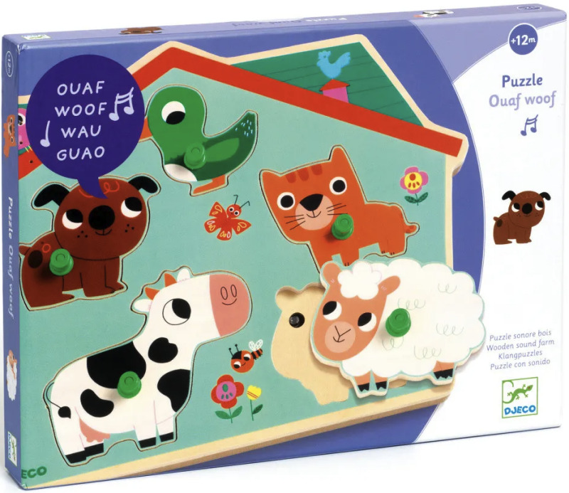 Vkládací Puzzle Domácí Zvířátka DJECO