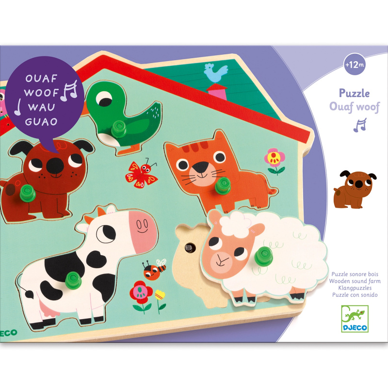 Vkládací Puzzle Domácí Zvířátka DJECO