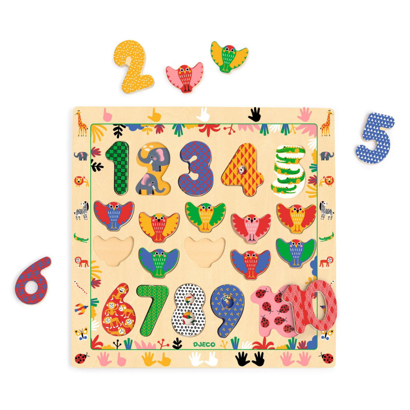 DJECO Vkládací puzzle Počítání