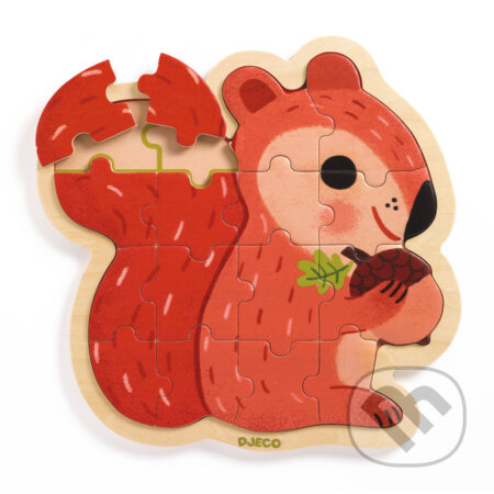 DJECO Reliéfní puzzle Veverka