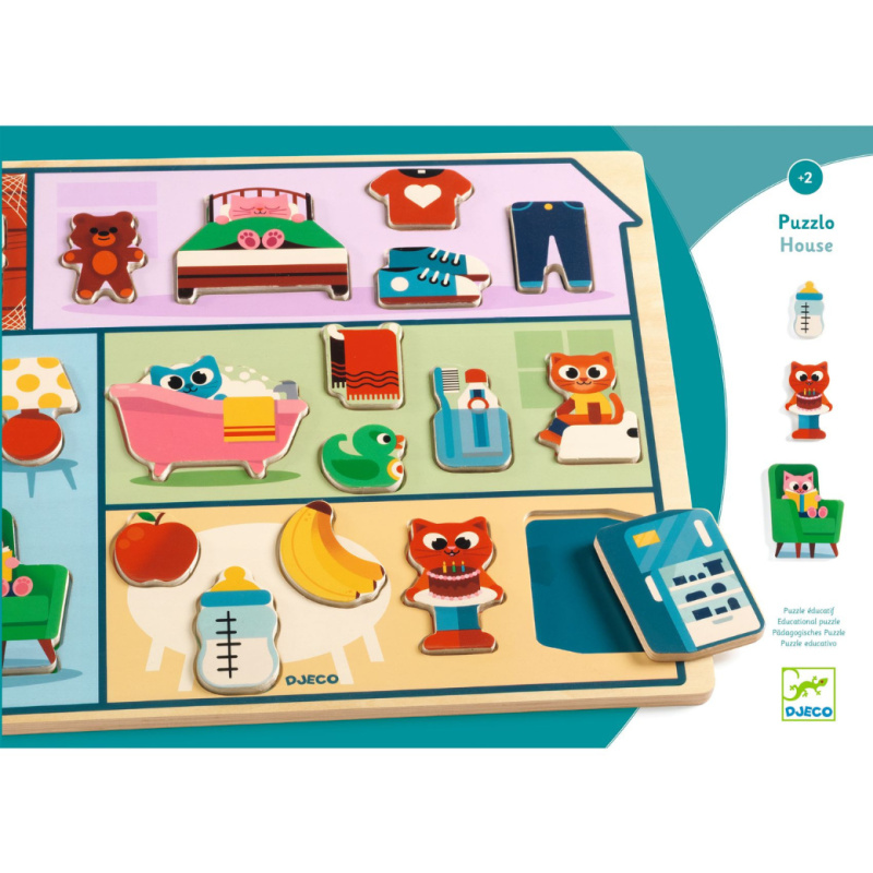 DJECO Vkládací puzzle Domeček