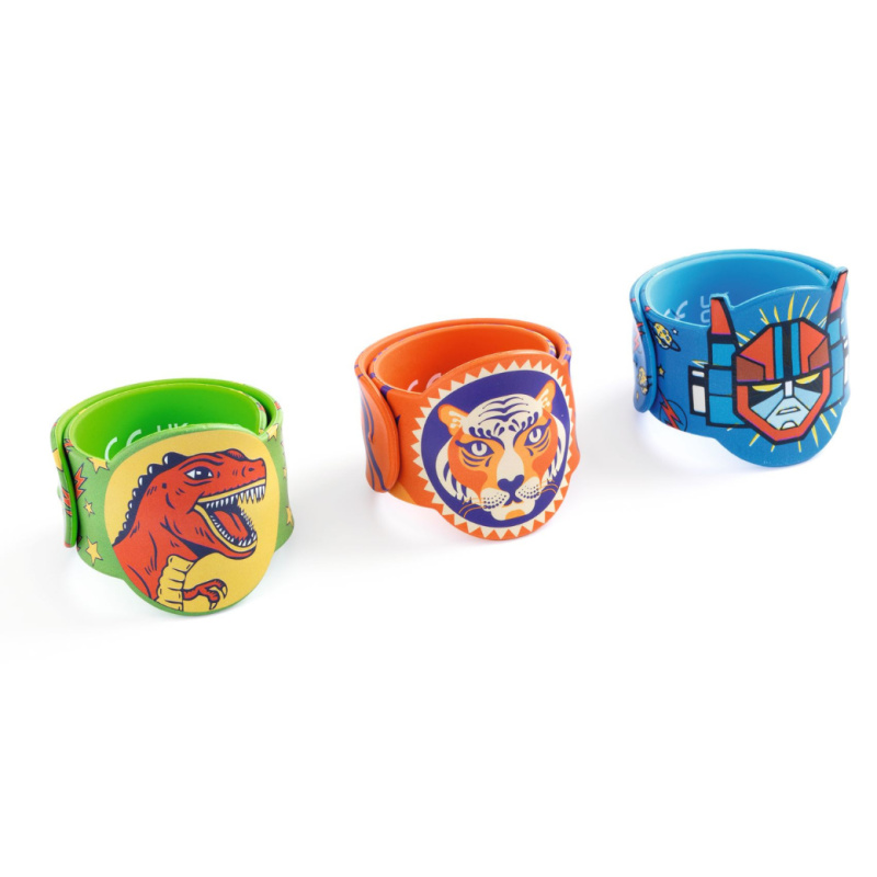 DJECO - Winding bracelets dino, tiger, superhero. Display
15pcs, 3 designs - FSC MIX