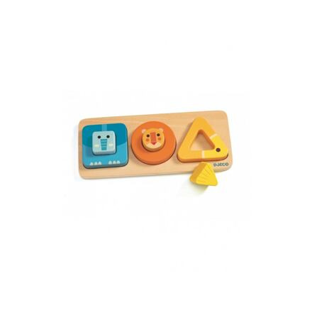 DJECO Vkládací puzzle - Obličeje zvířátek