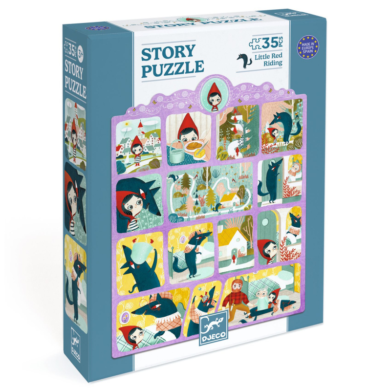 Puzzle s příběhem Červená karkulka 35 dílků