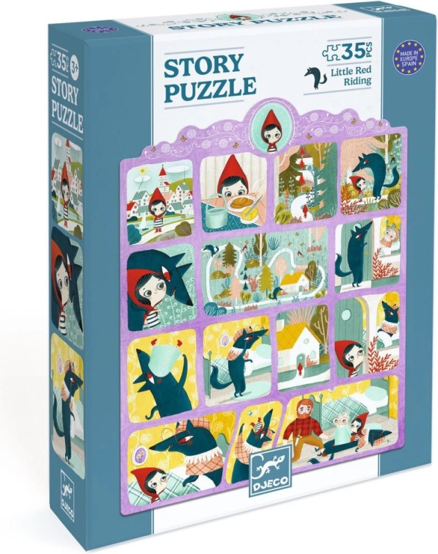 Puzzle s příběhem Červená karkulka 35 dílků