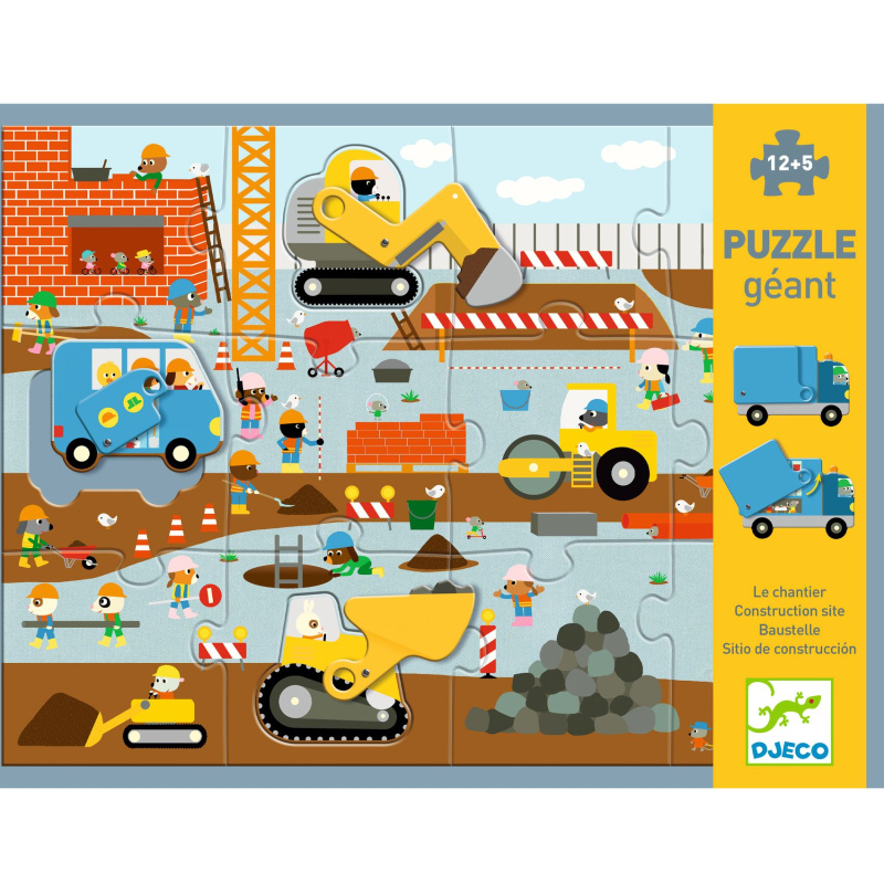 DJECO Interaktivní puzzle Stavba