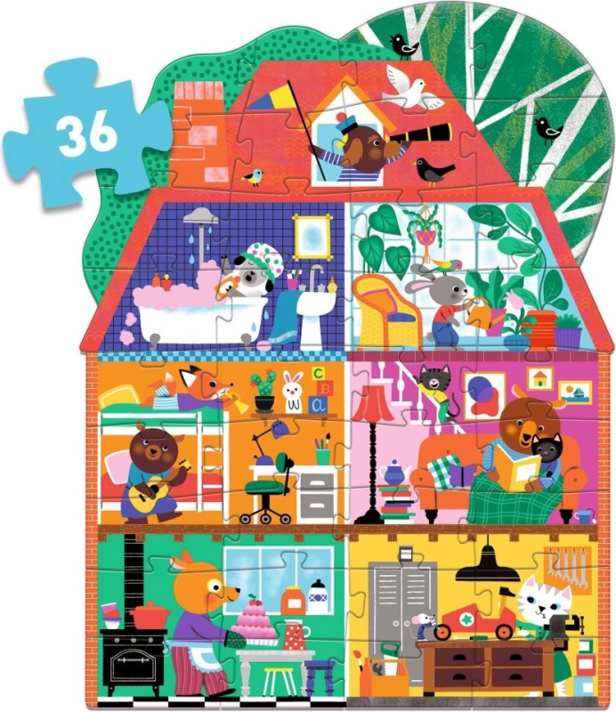 Domček malých kamarátov (Obrovksé puzzle:) - puzzle z kategorie 15 - 60 dílků