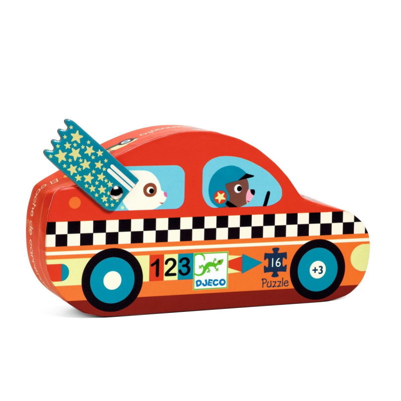 DJECO Puzzle Závodní auto 16 dílků