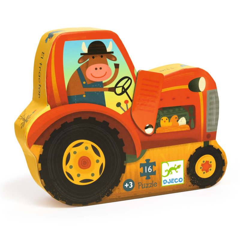 Traktor (Siluetové puzzle) - puzzle z kategorie Maxi dílky