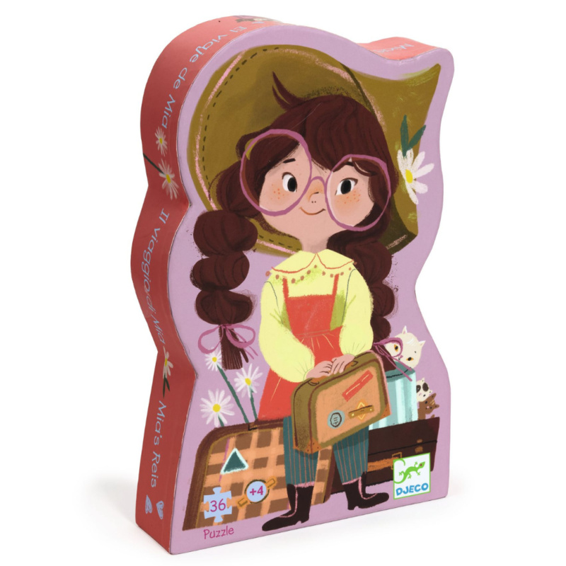 DJECO Puzzle Mia a bláznivý vláček - 36 pcs