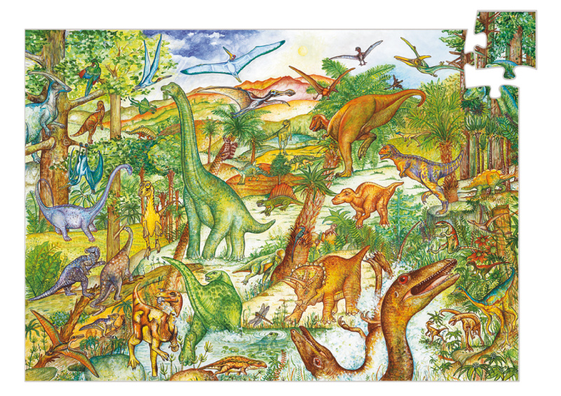 Djeco puzzle Dinosauři 100 dílků