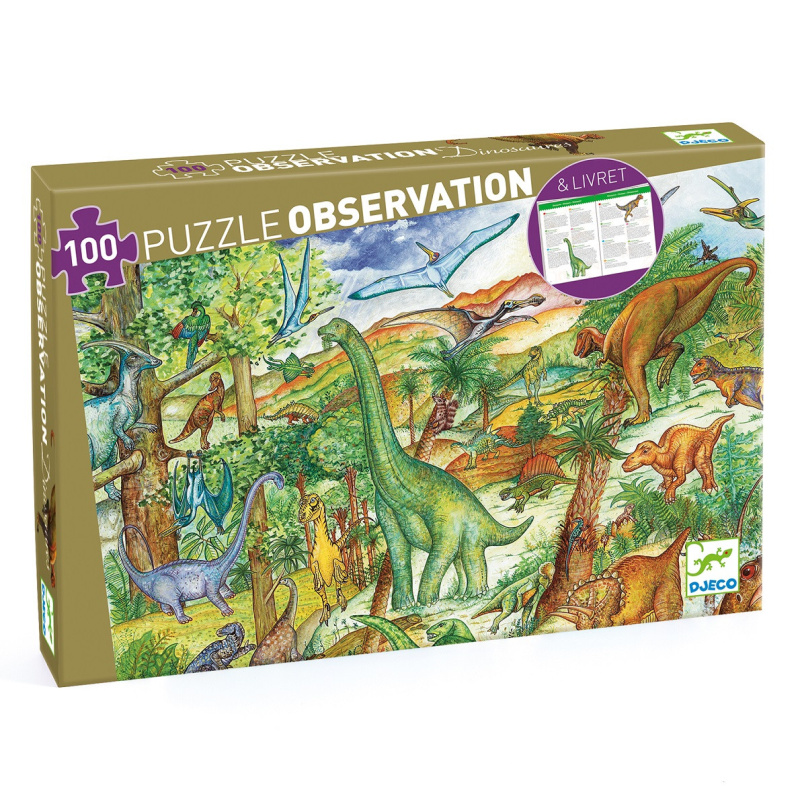 Djeco puzzle Dinosauři 100 dílků