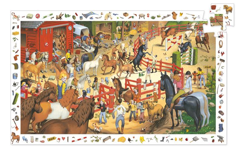 DJECO Puzzle Observation: Koně 200 dílků