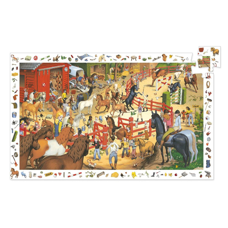 DJECO Puzzle Observation: Koně 200 dílků
