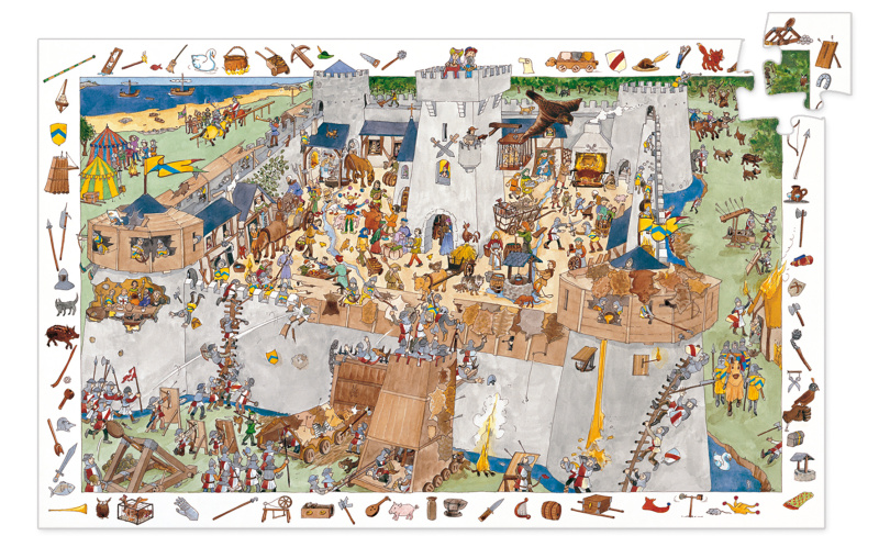Objavovacie puzzle: Opevnenie okolo hradu - puzzle z kategorie Naučné puzzle
