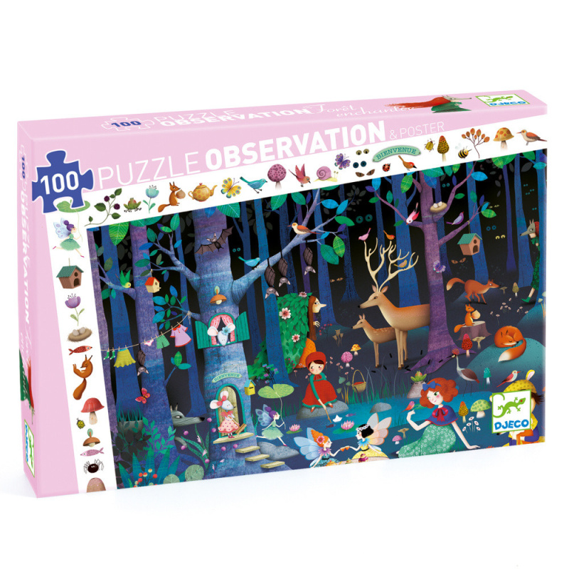 DJECO Pohádkový les Puzzle 100 dílků